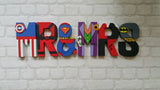 Mr & Mrs Sign - Superhero Wedding - Top Table Sign - Hand Painted letters - MADE TO ORDER - Mr and Mr letters - Mrs and Mrs Wedding Sign