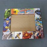 Custom Frame - - Couples Frame - Superhero Frame-  Comic Book Frame - Decoupage Picture Frame 6"x4" or 7"x5" - Custom Made Frame