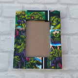 Hulk Frame - Superhero Comic Book Decoupage Picture Frame 6"x4" or 7"x5" - Gifts for Boys - Gift for Hulk Fan
