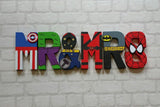 Mr & Mrs Sign - Superhero Wedding - Top Table Sign - Hand Painted letters - MADE TO ORDER - Mr and Mr letters - Mrs and Mrs Wedding Sign