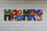 Mr & Mrs Sign - Superhero Wedding - Top Table Sign - Hand Painted letters - MADE TO ORDER - Mr and Mr letters - Mrs and Mrs Wedding Sign