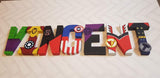 Avengers Letters - Personalized Hand Painted Papier Mache Super Hero Letters - MADE TO ORDER
