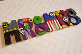 Mr & Mrs Sign - Superhero Wedding - Top Table Sign - Hand Painted letters - MADE TO ORDER - Mr and Mr letters - Mrs and Mrs Wedding Sign