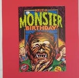 Monster Birthday Card - Comic Book Birthday Card - Pop Art Birthday Card - Card for Him- Card for Dad - Card for Birthday Boy