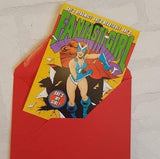Superhero Birthday Card - Comic Book Birthday Card - Pop Art Birthday Card - Card for Her - Card for Mom - Card for Women - Funny Card
