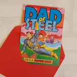 Father's Day Card - Comic Book Card - Pop Art Card - Card for Him - Card for Dad - Card for Men- Superhero Card
