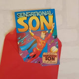 Sensational Son Card - Comic Book Card - Pop Art Card - Card for Him - Card for Son- Card for boys- Superhero Card