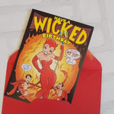 Wicked Birthday Card - Comic Book Birthday Card - Pop Art Birthday Card - Card for Her - Card for Mom - Card for Women - Funny Card