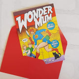 Birthday Card - Wonder Mum Card - Comic Book Card - Pop Art Card - Card for Her - Card for Mom - Card for Women - Superhero Card
