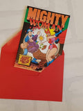 Birthday Card - Mighty Woman Card -Comic Book Birthday Card - Pop Art Birthday Card - Card for Her - Card for Women - Superhero Card