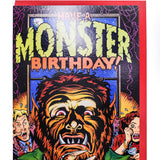 Monster Birthday Card - Comic Book Birthday Card - Pop Art Birthday Card - Card for Him- Card for Dad - Card for Birthday Boy