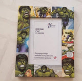 Hulk Frame - Superhero Comic Book Decoupage Picture Frame 6"x4" or 7"x5" - Gifts for Boys - Gift for Hulk Fan