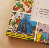 Batman & Robin Frame -  Super Hero - Comic Book -  Decoupage Picture Frame 6"x4" or 7"x5" Gifts for Boys