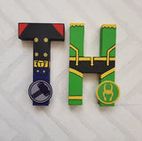 Superhero Letters - Personalized Superhero Name - Hand Painted Papier Mache Letters - Kids Bedroom -MADE TO ORDER - 1-9 Letters