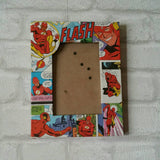 The Flash Frame -  Super Hero -  Comic Book-  Decoupage Picture Frame 6"x4" or 7"x5" Gift for Boys - Gift for Flash Fan