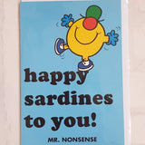 Mr Men Mr Nonsense Card Silly Birthday Card MR33