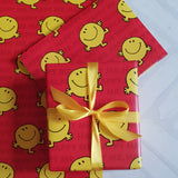 Mr Men Wrapping Paper Red
