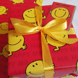 Mr Men Wrapping Paper Red