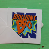 Brother Birthday Card Pop Art Birthday Card  Brilliant Bro