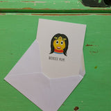 Emoji Card Wonder Mum! Wonder Woman Style Mother's Day Card