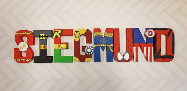 Superhero Letters -  8 Letter Name
