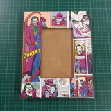 The Joker Frame - Comic Book Villan - Decoupage Picture Frame 6"x4" or 7"x5" Batman Frame - Gifts for Boys - Gifts for Joker Fan