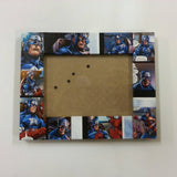 Captain America Fram - Super Hero  - Comic Book  - Decoupage Picture Frame 6"x4" or 7"x5" - Gifts for Boys