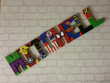 Superhero Letters - Personalised Hand Painted Papier Mache Letters - 8 Super Hero Letter Kids Name - MADE TO ORDER