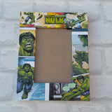 Hulk Frame - Superhero Comic Book Decoupage Picture Frame 6"x4" or 7"x5" - Gifts for Boys - Gift for Hulk Fan