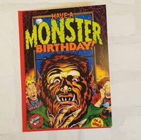 Monster Birthday Card - Comic Book Birthday Card - Pop Art Birthday Card - Card for Him- Card for Dad - Card for Birthday Boy