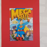 Thankyou Card - Mega Mate Card - Pop Art Friendship Card - Card for Him - Card for Mate