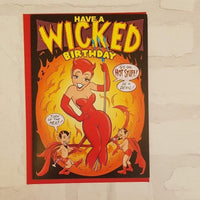 Wicked Birthday Card - Comic Book Birthday Card - Pop Art Birthday Card - Card for Her - Card for Mom - Card for Women - Funny Card