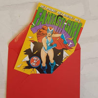 Superhero Birthday Card - Comic Book Birthday Card - Pop Art Birthday Card - Card for Her - Card for Mom - Card for Women - Funny Card