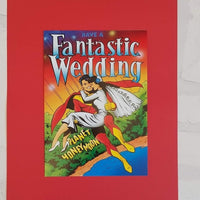 Wedding Card - Comic Book Wedding Card - Pop Art Wedding Card - Card for Bride - Card for Groom - Card for Newly Weds- SuperheroCard