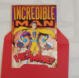 Funny Birthday Card - Comic Book Birthday Card - Pop Art Birthday Card - Card for Him - Card for Dad - Card for Men - Superhero Card