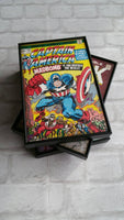 Captain America Frame. Super Hero Wall Art with Vintage Style Comic Print of Captain America