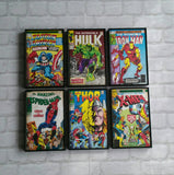 Hulk Frame. Super Hero Wall Art with Vintage Style Comic Print of The Incredible Hulk. Gifts for Boys. Gift for Hulk Fan